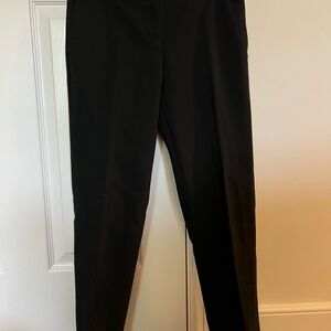 Express Editor Black Straight Leg Cuffed Ankle Pants